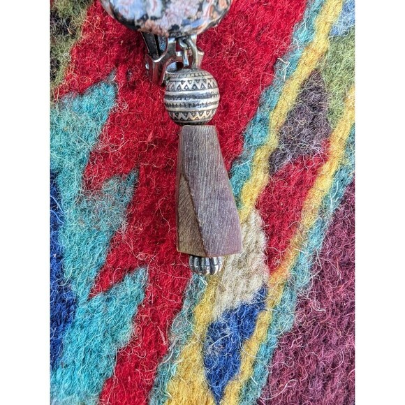 Vintage Leopard Skin Jasper Stone Clip On Earrings - Picture 2 of 10